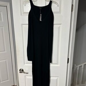 NWT House of Harlow 1960 Ribbed Cold Shoulder Maxi Dress